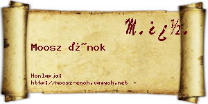 Moosz Énok névjegykártya